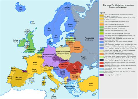 MAP Map of Languages in Europe
